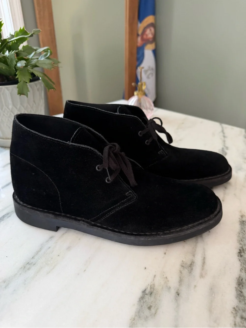 Clarks originals Black Suede Desert Boots - Men